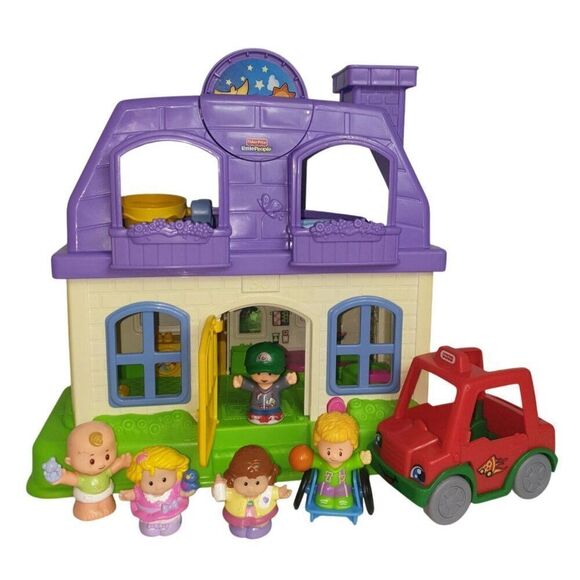 Little People Surprise and Sound Dollhouse Musical Pizza Truck Bundle Playset - Picture 1 of 6